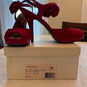 Coach Women's Ruby Satin Heels